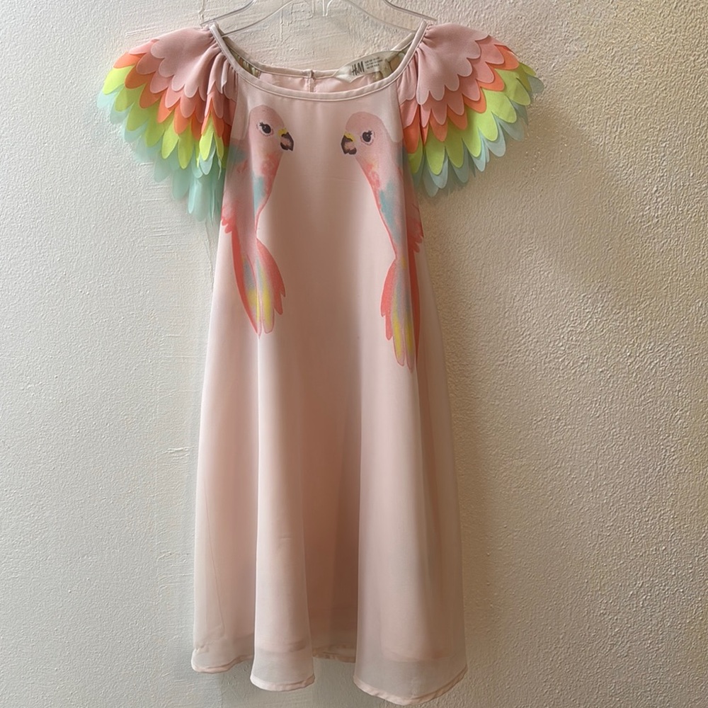 H&M Pink and Green Dress